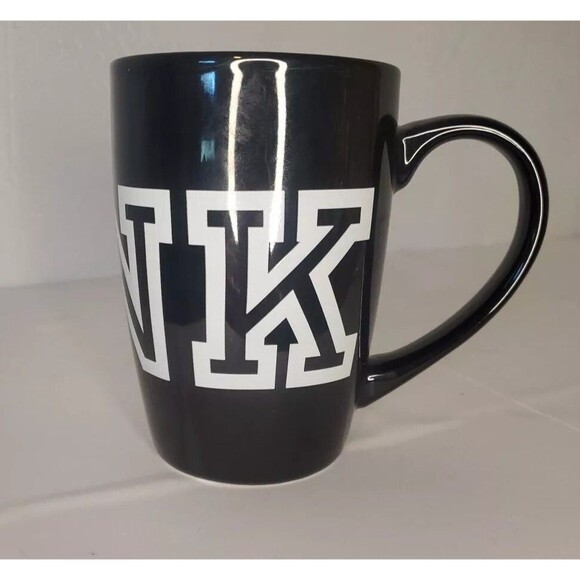 Victoria’s Secret PINK Ceramic Cocoa Coffee Mug Cup Black White Bold Logo 17 oz - Picture 3 of 5